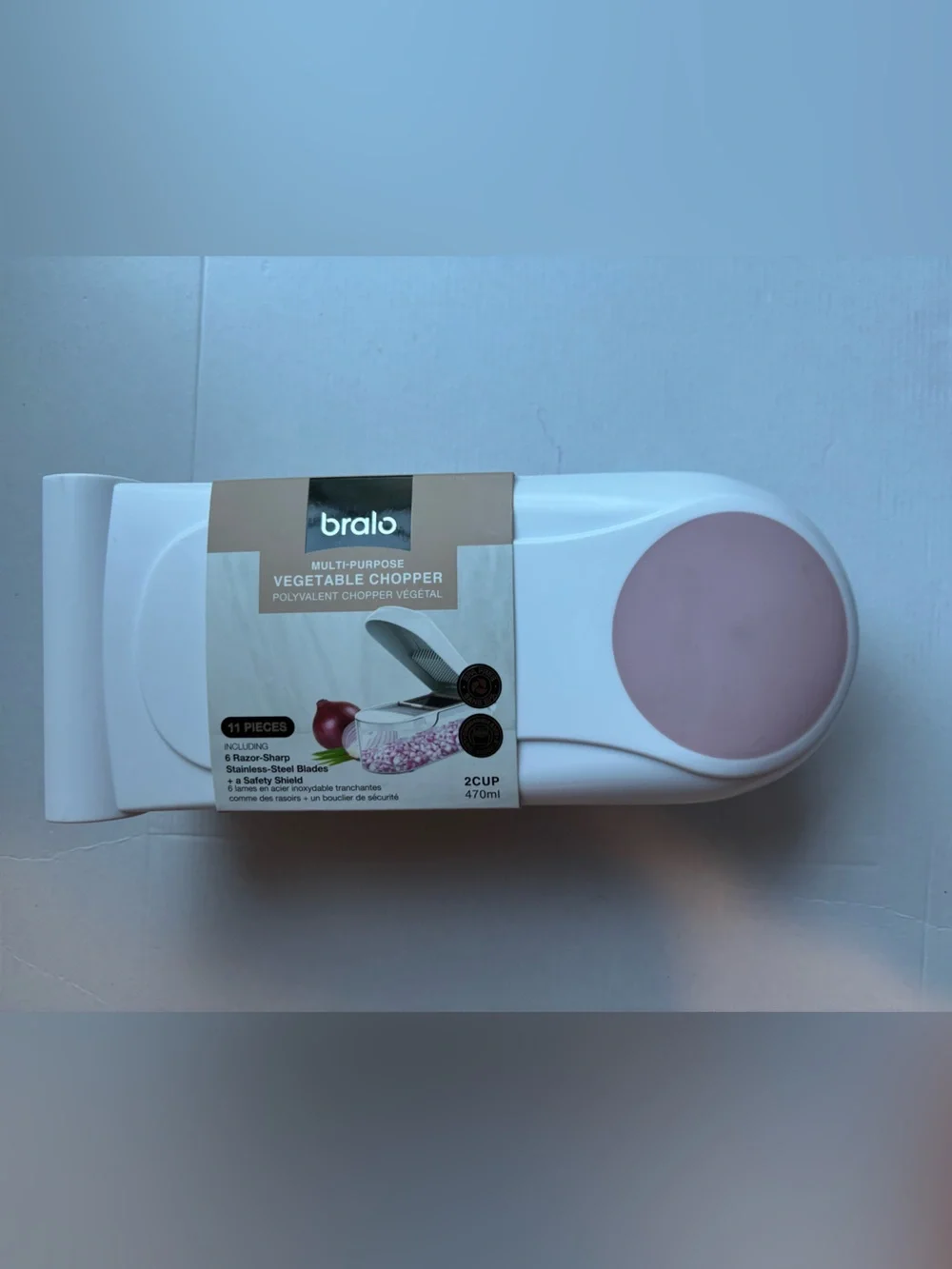 Bralo Multipurpose Vegetable Chopper (11 pieces) - Lavender and White - NEW
